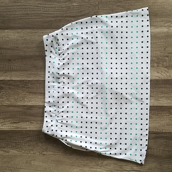 Nike White Golf Skort with Green and Black Polka Dots M - Picture 6 of 6